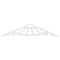 Ekena Millwork Pitch Wagon Wheel Architectural Grade PVC Gable Pediment, 60"W x 12 1/2"H x 1"P (5/12) GPP060X013X100WAG - alternate 3